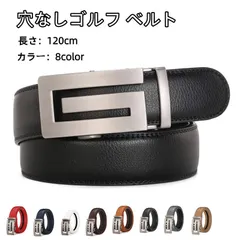 ゴルフ ベルト メンズ 白 穴なし 本革 ビジネス カジュアル オートロック 紳士 赤 穴無し 牛革 ウエスト おしゃmin#