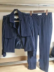 レディース ストライプ スーツ セットアップ