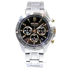 セイコー　スピリット　8T63-00D0　クォーツ　ブラック×ゴールド文字盤　クロノグラフ　　時計　腕時計　メンズ