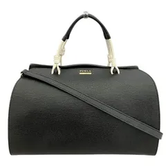 フルラ　ヴィーナス　ブラック×アイボリー　2WAY　バッグ　ボストンバッグ　ショルダーバッグ　レディース