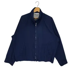 Men's Store ハリントンジャケット スイングトップ ライトアウター ブルゾン SRILANKA製 XLサイズ ネイビー ブルー