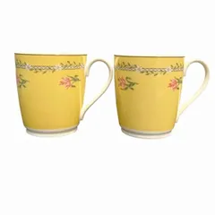 ティファニー　ピンクチューリップ　ペア　マグカップ　ブランド食器　ユニセックス