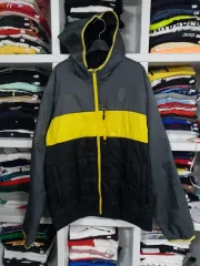 ナイキ フード ダウン アウター ジャケット グレー/ブラック