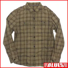 BURBERRY BLUE LABEL 廃盤 バーバリーブルーレーベル シャツ L メンズ 長袖 茶 長袖シャツ ボタンシャツサイズL一覧←SEULB屋着古← TY4236