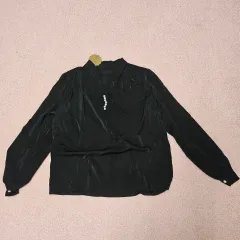 在庫整理 ) ブラック パール ボタン ブラウス f