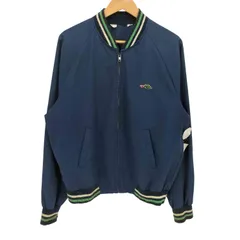 シアーズ Sears 80S BRAGGIN DRAGON ワンポイント ドラゴン 刺繍 リブライン ジップアップ ブルゾン メンズ import：L 