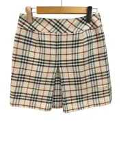BURBERRY BLUE LABEL (バーバリーブルーレーベル) ミニスカート チェック柄 FL505-350 36 ベージュ レディース/006
