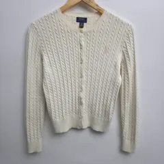 S ポロラルフローレン ケーブル ピンクポニー カーディガン アイボリー 新モデル QRタグ