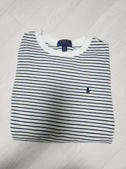 ポロ ラルフローレン ストライプ 長袖 Tシャツ L