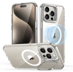 【デザイン受賞シリーズ！】ESR iPhone 15 Pro Max ケース MagSafe対応 隠しスタンド 調整可能 ワイヤレス充電対応 米軍MIL規格 耐衝撃 傷防止 軽量 スマホケース 高い透明度 いphone15pro max ケース