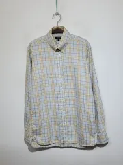 (L) バーバリー シャツ チェック シャツ 英国版 カジュアル