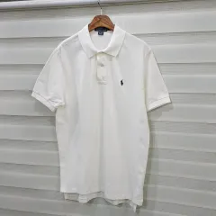 ポロラルフローレン 白 半袖 カラーTシャツ - L