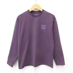 ザノースフェイス THE NORTH FACE NT62162 Tシャツ カットソー 長袖 丸首 ロゴ 紫 パープル M