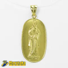 【K18 ペンダントトップ】約4.9g 観音菩薩 観音様 18金イエローゴールド ジュエリー メンズ レディース 貴金属 地金 中古 逸品質屋 丸高 甲子園店 71-0049