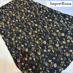 インポートロッサ　ImportRossa　刺繡レース　小花柄　ウール　ロングスカート　サイズ：46