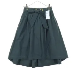 未使用 amelier majestic legon アメリエルマジェスティックレゴン ミディ丈 フレアスカート F ブルーグレー レディース 古着