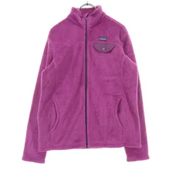 美品 patagonia パタゴニア ポーラテック 長袖 フリースジャケット GIRL's XL(14) ピンク POLARTEC 65475 FA12 キッズ 古着