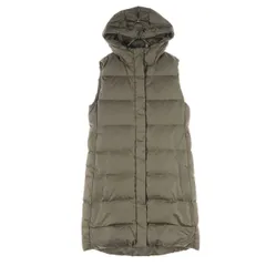 美品 PLST プラステ ダウンベスト M ベージュ フーディー レディース 古着