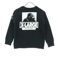 XLARGE KIDS エクストララージ キッズ 長袖 トレーナー 110 ブラック キッズ 古着