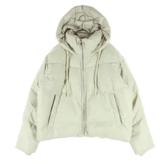 ZARA ザラ 長袖 フェイクレザー 中綿ジャケット M ホワイト系 レディース 古着