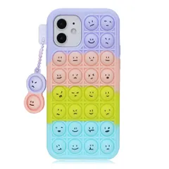 【数量限定】5.4 Mini Mini 紫.ピンク.グリーン) (iPhone12 スマホケース キャラクター おもしろい 衝撃吸収 かわいい ソフト 心型 シリコン カバー 用 用 12Mini アイフォン ケース iPhone12