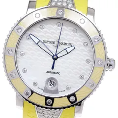 ユリス・ナルダン Ulysse Nardin 8103-101 レディーダイバー デイト 11Pダイヤモンド 自動巻き メンズ 良品 _837770のサムネイル