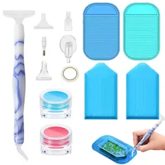 PAVIKEダイヤモンドアート ペン 5D ダイヤモンド塗装ペン ダイヤモンドアート 道具 ペインティングクラフトツール、ダイヤモンド収納トレイ付きダイヤモンドアートツール、ダイヤモンドペインティング愛好家のためのダイヤモンドアートアクセサリー