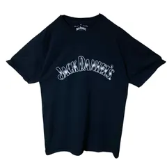 ジャックダニエル 酒 ウイスキー プリント M ブラック 黒 Tシャツ メンズ レディース ユニセックス 古着 半袖