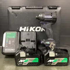 【中古】HiKOKI WH36DC(NND) 36Vコードレスインパクトドライバ(バッテリ2個+充電器付) ※商品説明欄必読 【202】