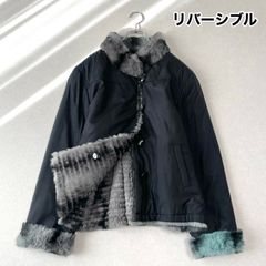 ポリーヌブロー ファージャケット 切替え 黒 コート - メルカリ