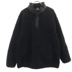 UNIQLO ユニクロ ホワイトマウンテニアリング White Mountaineering コラボ ハーフスナップ フリースジャケット L ブラック プルオーバー メンズ 古着