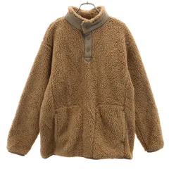 UNIQLO ユニクロ ホワイトマウンテニアリング White Mountaineering コラボ ハーフスナップ フリースジャケット M キャメル系 フリースジャケット メンズ 古着