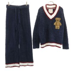 ロングハウス ウール 長袖 ニットカーディガン L パープル系 LONGHOUSE