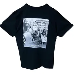 バックプリント XL オーバーサイズ フォトT ビッグプリント ブラック 黒 Tシャツ メンズ レディース ユニセックス 古着 半袖