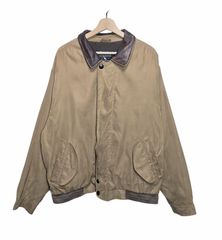 希少】90s エディーバウアー 黒タグ ハンティングジャケット レザー襟