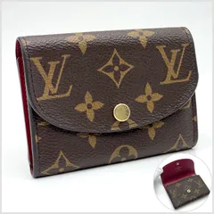 ルイヴィトン モノグラム / ポルトモネ ロザリ M41939 / ブラウン 茶色 フューシャ ワインレッド 赤 / コインケース 小銭入れ