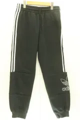 【中古】 adidas メンズスウェットパンツ L TRACK PANTS adidas L 黒 ブラック 白 ホワイト