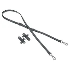 uxcell レザーストラップキット 95-115cm クロスボディ調節可能なレザーショルダーストラップ変換キット ミニポーチハンドバッグ財布ストラップクロスボディ グレー