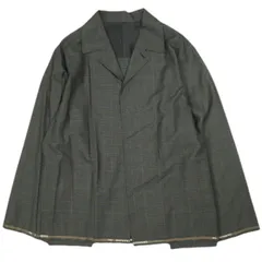 新品 un/unbient アン 21SS 日本製 SILK WOOL PORAL JACKET シルクウールポーラジャケット UNJK32 1 チャコールグレー アンビエント ボタンレス チェック アウター g24785