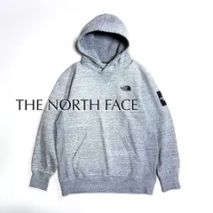 cZ73 THE NORTH FACE スクエアロゴ フーディー パーカー スウェット トレーナー 裏起毛 刺繍 ロゴ ポケット グレー ノースフェイス