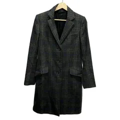 theory(セオリー) コート サイズP M レディース美品  - 黒×ダークネイビー×マルチ 長袖/チェック柄/春/秋