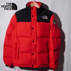 ノースフェイス THE NORTH FACE ヌプシ ダウンジャケット M相当 表記  S レッド ブラック 700フィル ロゴ刺繍 テック系 オーバーサイズ ビッグシルエット ストリート Y2K 古着 Y030