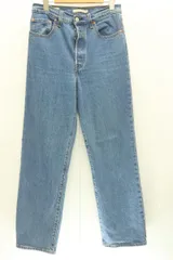 【中古】 LEVIS レディースデニムパンツ 28 RIBCAGE ストレートジーンズLEVIS28インディゴブルー 藍