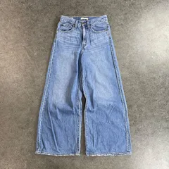 LEVI'S PREMIUM XL FLOOD Denim Wide Flare Jeans リーバイス プレミアム デニムパンツ ワイドジーンズ ジーパン フレア ジップフライ ブルー レディース W24 24×30 PC9-A4020-0003