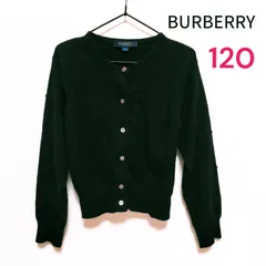 バーバリー BURBERRY カシミヤ 100% カーディガン ビーズ 黒 ブラック 子供 子供服 おでかけ トップス 三陽商会 120