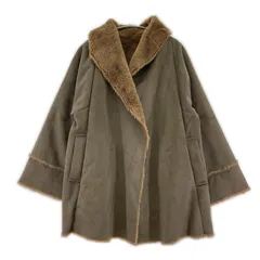 nano universe ナノユニバース フェイクスエードコート size38/ブラウン