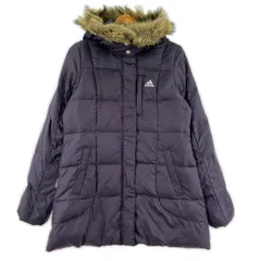 adidas アディダス フード付き ダウンコート sizeS/パープル