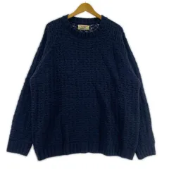 URBAN RESEARCH DOORS アーバンリサーチドアーズ ウール混 クルーネックニット size5/ネイビー