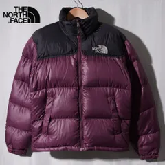 ノースフェイス THE NORTH FACE ヌプシ ダウンジャケット S 相当 表記 85 パープル ブラック 700フィル ロゴ刺繍 テック系 オーバーサイズ ビッグシルエット ストリート Y2K 古着 Y039