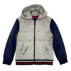 POLO RALPH LAUREN ポロ・ラルフローレン 素材切替 フードブルゾン size6/グレー系